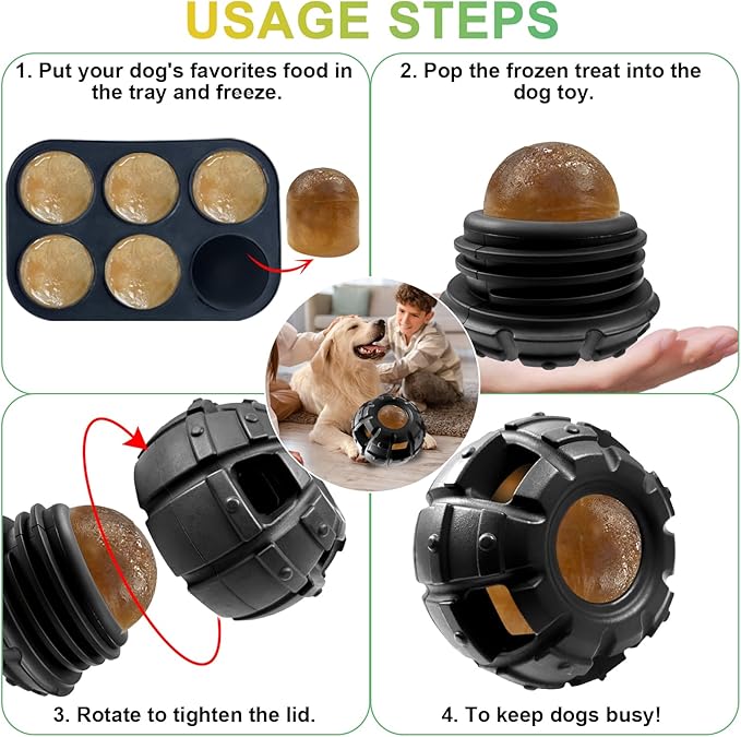 Yipetor Dog Toys, Power Chewer, Filled and Frozen Dog Food, Long-Lasting Dog Toys to Keep Dogs Distracted Busy (Summer Large)-Mewly Pet