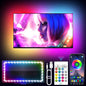 TV LED Backlight, 9.84ft LED Lights for 32-43in TV, RGB TV Lights Behind with Music Sync Bluetooth APP and Remote Control Strip Light USB Powered for Bedroom Home Decor