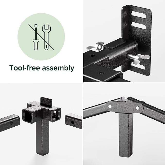 ZINUS 7 Inch Compack® Metal Bed Frame, Support Bed Frame for Box Spring and Mattress Set, Black, King