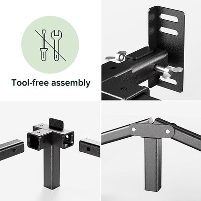 ZINUS 7 Inch Compack® Metal Bed Frame, Support Bed Frame for Box Spring and Mattress Set, Black, King