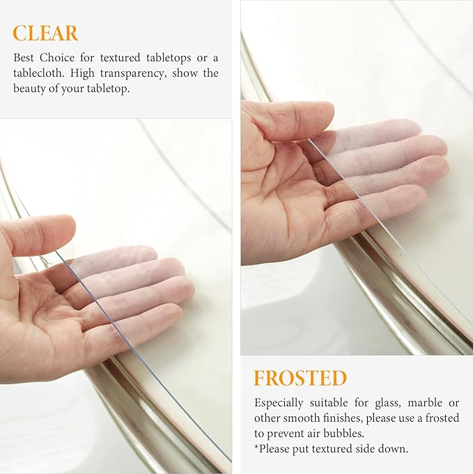 Deep Dream 1.5mm Clear Desk Cover Protector, 36×84 Inch Clear Table Protector, Rectangular Vinyl Desk Pad, PVC Plastic Table Cover for Office, Dresser, Night Stand, Computer & Writing Desk Tabletop