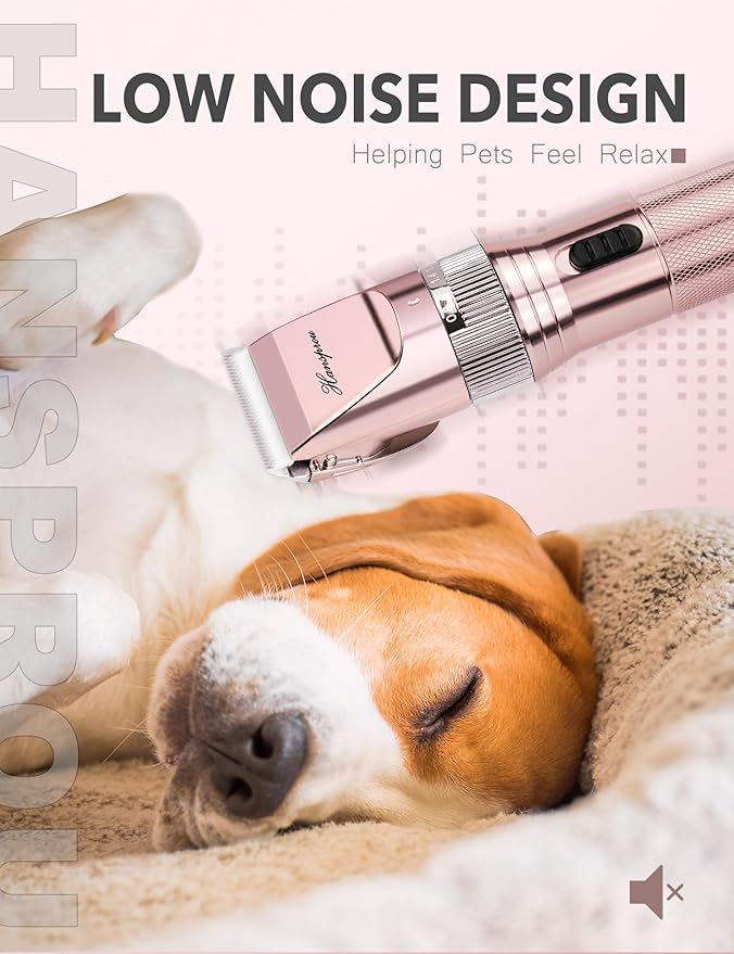 Dog Clippers for Grooming,Upgraded 36V Heavy Duty Dog Clippers,Professional Pet Hair Trimmer for Thick Coat,Corded Pet Clipper with Guard Combs Brush-Mewly Pet