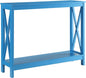 Convenience Concepts Oxford Console Table 39.5" - Sofa Table with Storage Shelf, Transitional Entryway Hall Table for Living Room and Bedroom, Display Foyer Table, Teal Blue