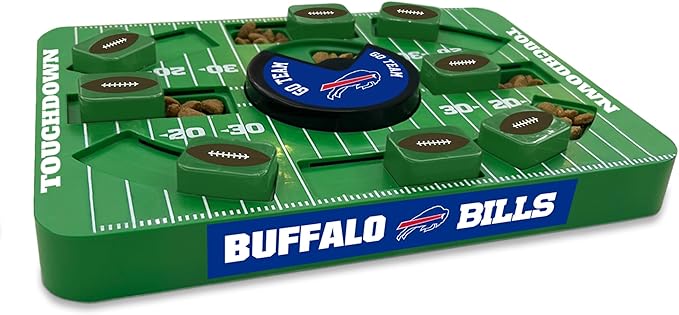 Pets First NFL Buffalo Bills Large Puzzle Toy, Dog Puzzle Treat Toy, New Large Size, Interactive Dog Treat Toy, Dog Slow Feeding Toy-Mewly Pet