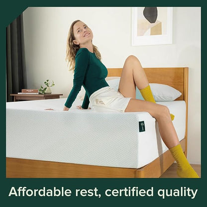 ZINUS 10 Inch King Green Tea Memory Foam Mattress [New Version], Fiberglass free, Medium Firm Feel, Zoned Pressure Relief, Certified Safe Foams & Fabric, Mattress in A Box