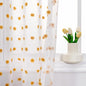 MYSKY HOME Burnt Orange Pom Pom Curtains for Bedroom, Small Windows, Light Filtering, White Sheer, Short Cafe, Bathroom Privacy, Rod Pocket, 52 x 45 inch, 2 Panels