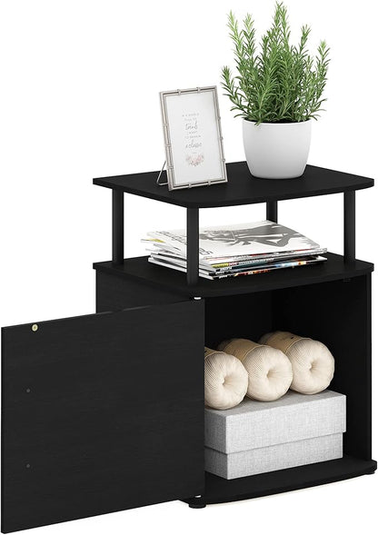 Furinno Jaya End Table, One, Black Wood