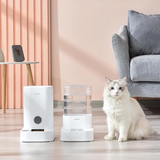 PAWGETHER® Gravity Cat Water Dispenser with 6 Pcs Filters Pet Waterer for Cats and Small to Medium Sized Dogs 1 Gallon/3.5L-Mewly Pet