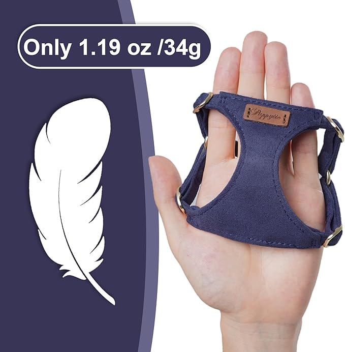 Puppytie No Pull Dog Harness with Multifunction Dog Leash,Soft Adjustable No Choke Escape Proof Pet Harness Vest for Medium Dogs or Large Dogs,Navy,M-Mewly Pet