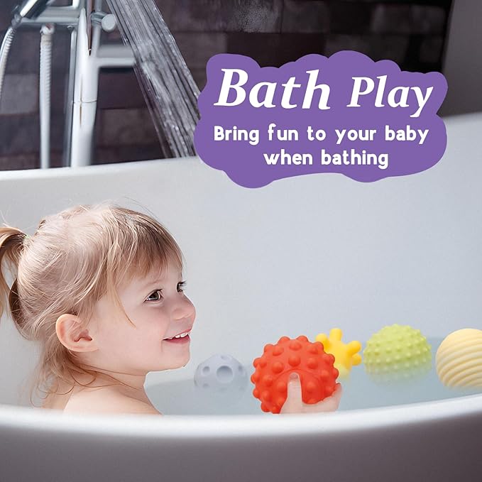 Montessori Toys for Babies,Soft Stacking Building Blocks Rings Balls Sets,3 in 1 Baby Toy Bundle,Sensory Toy for 6-12 Months, Soft Teething Toys for Babies,Baby Gifts for Boy Girl-Mewly Pet