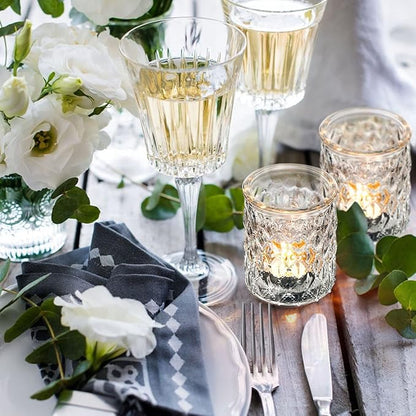 12pcs Votive Candle Holders, Clear Glass Candle Holder in Bulk, Tealight Candle Holder for Wedding Decor, Table Centerpiece, Home Decor and Holiday Decor
