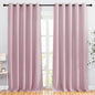 NICETOWN Baby Pink Curtains 110 inches Long, Grommet Thermal Insulated Room Darkening Curtains Privacy Window Treatments Sound Reducing for Bedroom/Living Room, W66 x L110, 2 Panels