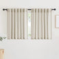 RYB HOME Sheer Linen Curtains, Small Light & Privacy Semi Translucent Curtains Sheer Faux Linen Vintage Drapes for Bedroom, RV Camper, Laundry, Party, W 52" x L 36", 2 Pcs, Angora