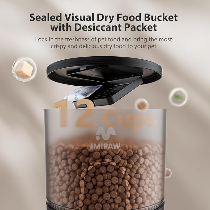 Automatic Cat Feeder with Camera, 1080P HD AI Pet Recognition Recording, 5G WiFi APP Remote Control, Timed Programmable Food Dispenser, Two-Way Audio, with Night Vision Function and Desiccant-Mewly Pet