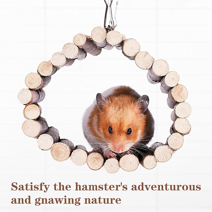 Natural Wooden Hamster Tunnels & Hideouts – Chew-Safe Birch Trunk Tubes for Dwarf Hamsters, Gerbils, Mice – Cage Accessories, Exercise Toy, Forest-Themed Small Pet Habitat-Mewly Pet