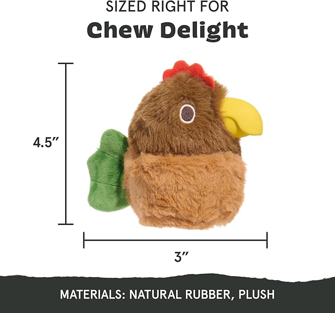 Barkbox Fowl Play Treat Dispensing Hard Core Plush Toy for Aggressive Chewers - Large-Mewly Pet