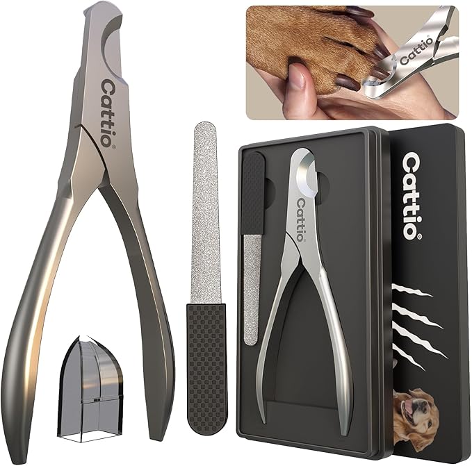 Dog Nail Clippers - All Steel Material, Built-in Spring,Heavy Duty Dog Nail Trimmer Full Metal Razor Sharp Professional for All Dogs Cats with Thick Toena,Dog Nail Trimmers-Mewly Pet
