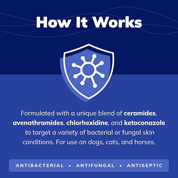 CeraSoothe CHX+KET Antiseptic Shampoo for Dogs, Cats, and Horses - 16oz-Mewly Pet