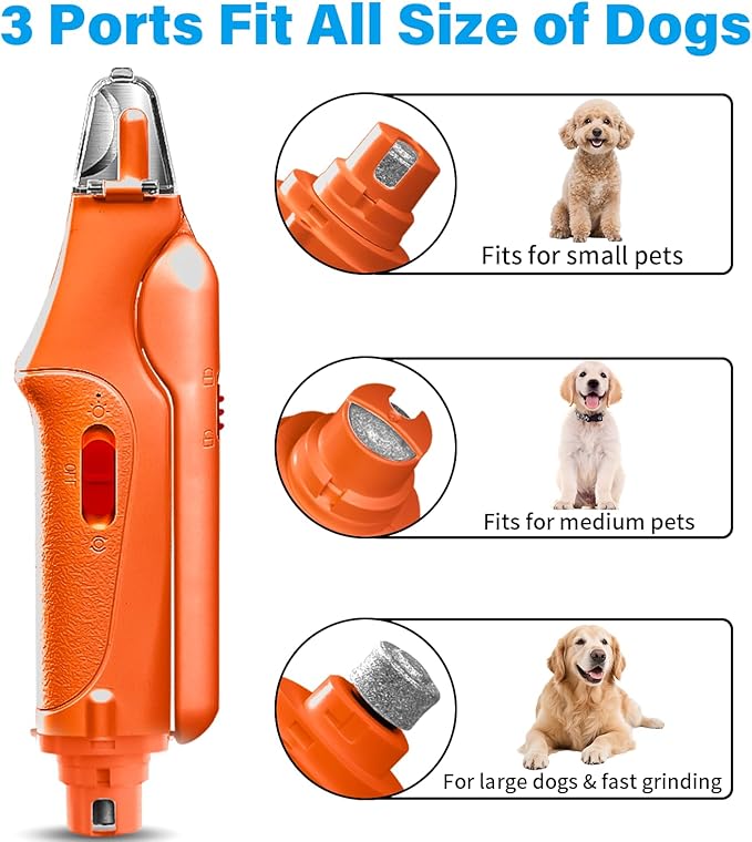 2 in 1 Dog Nail Clippers & Cat Nail Clippers Trimmers for Large Medium Small Dogs Cats Claw Trimmer Quick Sensor and Safety Guard USB Rechargeable Dogs Nail Trimmer with Catcher & 2 LED Lights-Mewly Pet