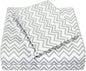 Twin Sheets - Breathable Luxury Sheets with Full Elastic & Secure Corner Straps Built In - 1800 Supreme Collection Extra Soft Deep Pocket Bedding Set, Sheet Set, Twin, Chevron Gray
