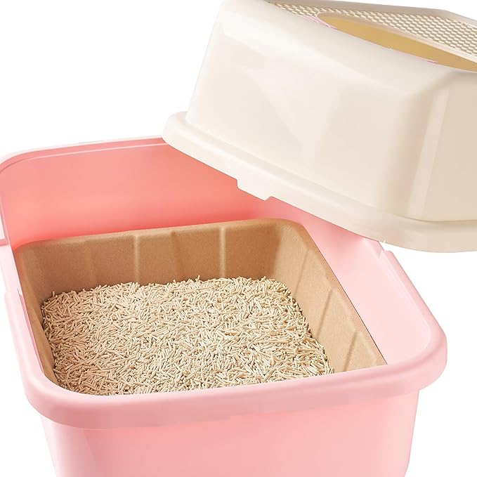 Vealind Disposable Cat Litter Boxes, Cardboard Cats Litter Tray Cat Travel Toilet Litter Pan Liners Cats and Small Animals Leakproof Litter Box (5 Pack)-Mewly Pet