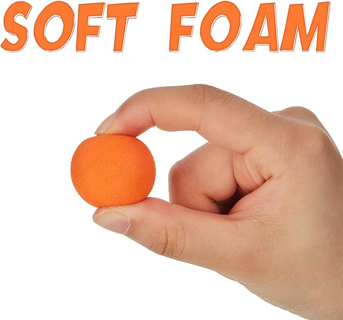 Frienda 24 Pieces Refill Balls Soft Orange Foam Balls Refills Approx 1. 1 Inch in Diameter, Soft Small Light Cat Ball Toys-Mewly Pet