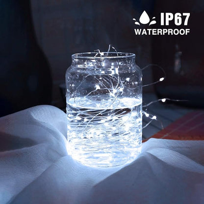 Onforu 16 Pack Fairy Lights Battery Operated String Lights, 6.5ft 20 Mini LED Lights, IP67 Waterproof White Fairy Lights, Twinkle Lights for Mason Jar Wedding Centerpiece Decor Christmas Bedroom