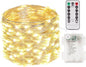 100 LED Fairy Lights Battery Operated with Remote, 33FT Waterproof Twinkle Lights with Timer & 8 Modes, Fairy String Lights Outdoor Indoor for Bedroom Classroom DIY Christmas Decor (Warm White)