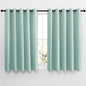 NICETOWN Insulated Blackout Curtains and Drapes - Microfiber Energy Saving Thermal Insulated Solid Grommet Blackout Draperies for Kitchen (1 Pair, 66 inches by 54 Inch, Aqua Blue)