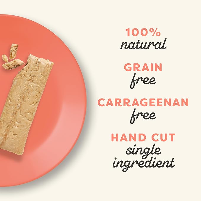 Applaws Natural Cat Treats, Grain-Free, High-Protein Whole Salmon Loins, Single-Ingredient Healthy Snack for Cats (12 x 1.06 oz Loins)-Mewly Pet