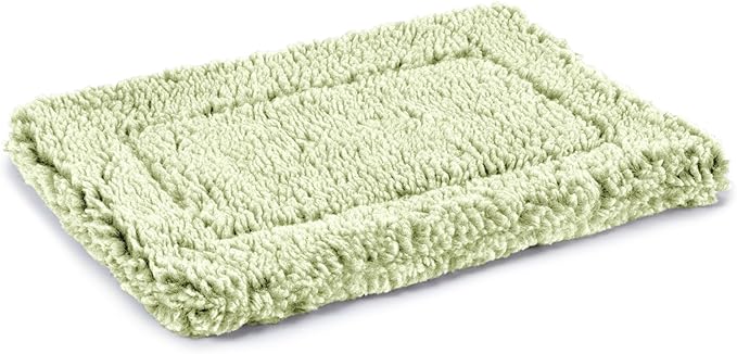 Stoutwool Indestructible Dog Bed - Fluffy Chew Proof Dog Crate Pad - Tough Kennel Pad for Aggressive Chewers - Washable, Ideal for Toy Breeds & Fits 18-Inch Crate - 17"x11", Gleam-Mewly Pet