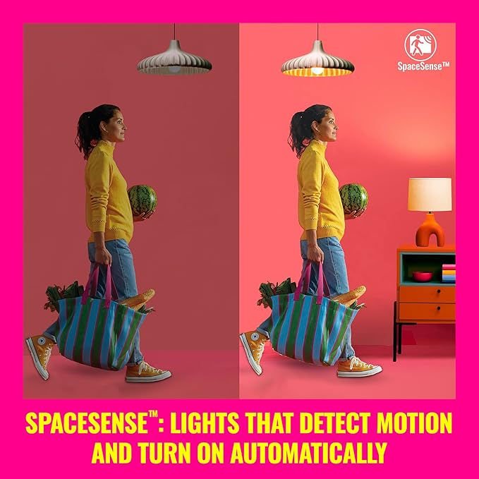 WiZ LED Smart Light Bulbs, Sunset to Sunrise Automation + Motion Detection + Control with Voice or App, Full Color A19 60W 800LM E26 Indoor, Matter Compatible - 1 Pack