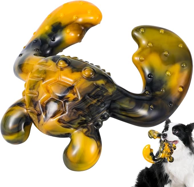 Durable Dog Chew Toy for Aggressive Chewers - Tough Nylon Bone for Medium Breeds, Interactive Teething Toy with Real Bacon Flavor, Keeps Dogs Busy, Christmas Birthday Gifts for Dogs-Mewly Pet