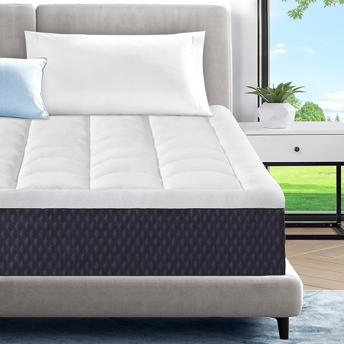 ONENICE 12 Inch Full Mattress in a Box, Breathable Gel-Memory Foam Plus Pillowtop Mattress for Pressure Relief, CertiPUR-US Certified Bed in a Box, Fiberglass-Free