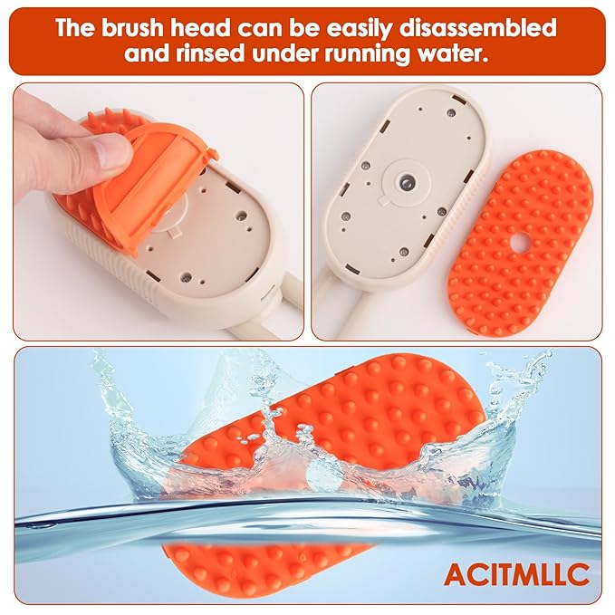 4 in 1 Cat Steam Brush for Shedding, Cleaning, Massage & Smooth, USB Rechargeable Pet Spray Hair Removal Comb, for Indoor Long/Short Haired Cats & Dogs (White)-Mewly Pet