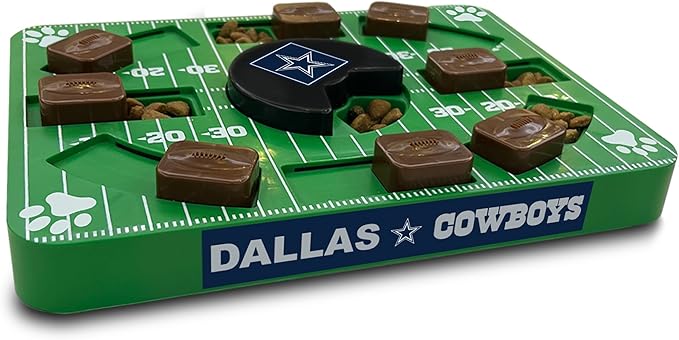 Pets First NFL Dallas Cowboys Puzzle Toy, Puzzle Treat Dog Toy, Interactive Dog Treat Toy, Dog Puzzle-Mewly Pet