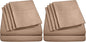 Twin Size Bed Sheets - 4 Piece 1500 Supreme Collection Fine Brushed Microfiber Deep Pocket Twin Sheet Set Bedding - 1 Extra Pillow Cases, Great Value, Twin, Taupe (Pack of 2)