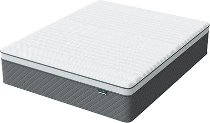 PurrJoys 14 Inch Full Mattress, Cooling-Gel Memory Foam and Pocket Spring Hybrid Mattress, Full Bed Mattress in a Box, CertiPUR-US Certified, Medium Firm