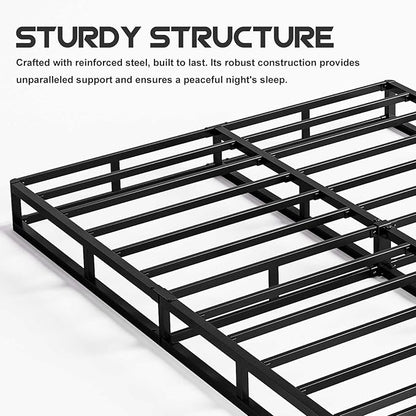 ZIYOO Twin XL Box Spring and Cover, 9 Inch High Profile BoXspring, Easy Assembly, Mattress Foundation, Heavy Duty Metal Steel Structure, Quiet Noise-Free Easy Assembly