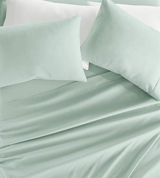 Linen Market Double-Brushed Microfiber California King Sheet Set 4 Piece – Oeko-TEX Certified Ultra Soft & Wrinkle-Free - 16" Deep Pocket Sheets Easy Care Cal-King Size - Mint
