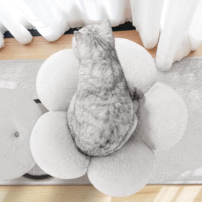 Multi-Level Modern Cat Tree, All-in-One Cat Tower with Scratching Post, Flower Cat Tree Houses for Indoor Cats-Mewly Pet