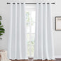 NICETOWN Room Darkening Curtain Panels, 2 Panels, 55 inches W x 108 inches, Greyish White, Home Fashion Ring Top Thermal Insulated Room Darkening Curtains for Bedroom/Nursery