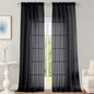 OWENIE Black Sheer Curtains 120 Inches Long 2 Panels Set, Airy Lightweight Sheer Black Curtain for Living Room Bedroom, Farmhouse Voile Filmy Rod Pocket Curtains Drapes, 2 Pcs, Each 59" Wx120 L Inch