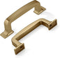 KHTumeWare 2 Pack 3 Inch Cabinet Pulls - Champagne Bronze or Warm Brass Drawer Handles for Cabinets & Cupboards