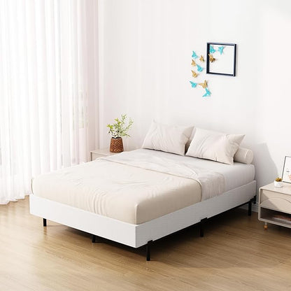 7 Inch King Box Spring Bed Base, Low Profile Metal Box Spring King with Fabric Cover, 3000 Lbs Max Weight Capacity Mattress Foundation, Noise-Free, Easy Assembly