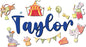 Custom Nursery Name Sign with Themed Decor Kit | Personalized Wooden Wall Art for Baby, Kids Room | Space, Jungle, Circus, Under the Sea, Woodland, Rainbow (30", Circus)