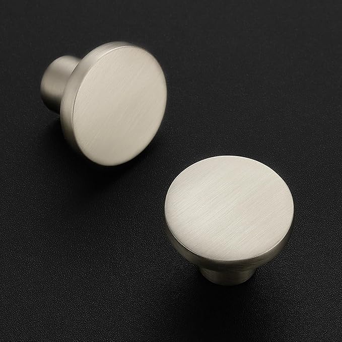 Ravinte 1 Pack Cabinet Knobs Brushed Nickel Kitchen Cabinet Knobs Round Dresser Drawer Pulls Closet Door Pulls 1-1/5 Inch