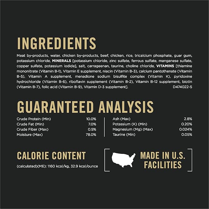 Purina Pro Plan Urinary Tract Health Beef and Chicken Entree Classic Cat Food - (Pack of 24) 5.5 oz. Cans-Mewly Pet