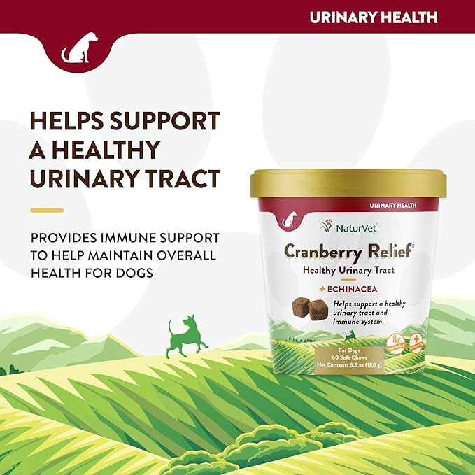 NaturVet – Cranberry Relief Plus Echinacea – Helps Support a Healthy Urinary Tract & Immune System – 60 Soft Chews-Mewly Pet
