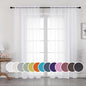 OWENIE White Sheer Curtains 96 Inches Long, Elegant Sheer Curtains for Bedroom, Window Voile Sheer Curtain Panels/Drapes/Treatment for Living Room, 2Pcs, Each 42" W x 96" L